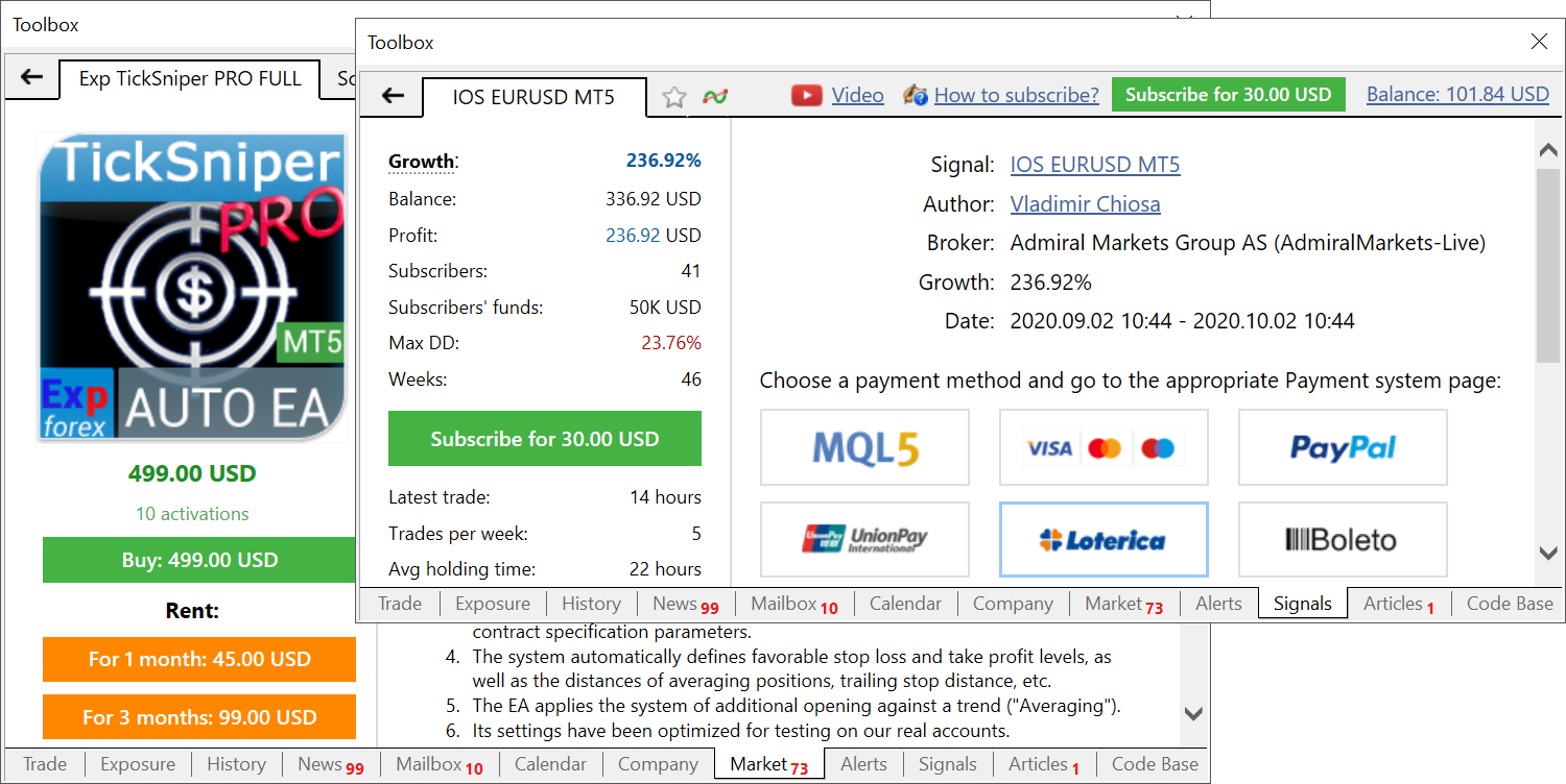 MetaTrader 5 build 2615: Фундаментальный анализ и комплексный критерий в тестере стратегий